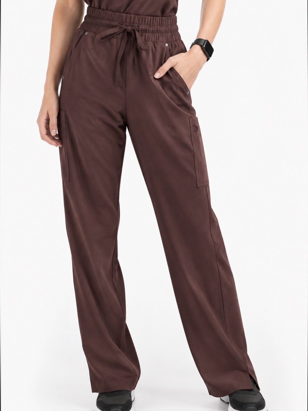EASY STRETCH ELLIE WOMEN'S 5-POCKET HIGH WAISTED WIDE LEG SCRUB PANTS XS-Tall